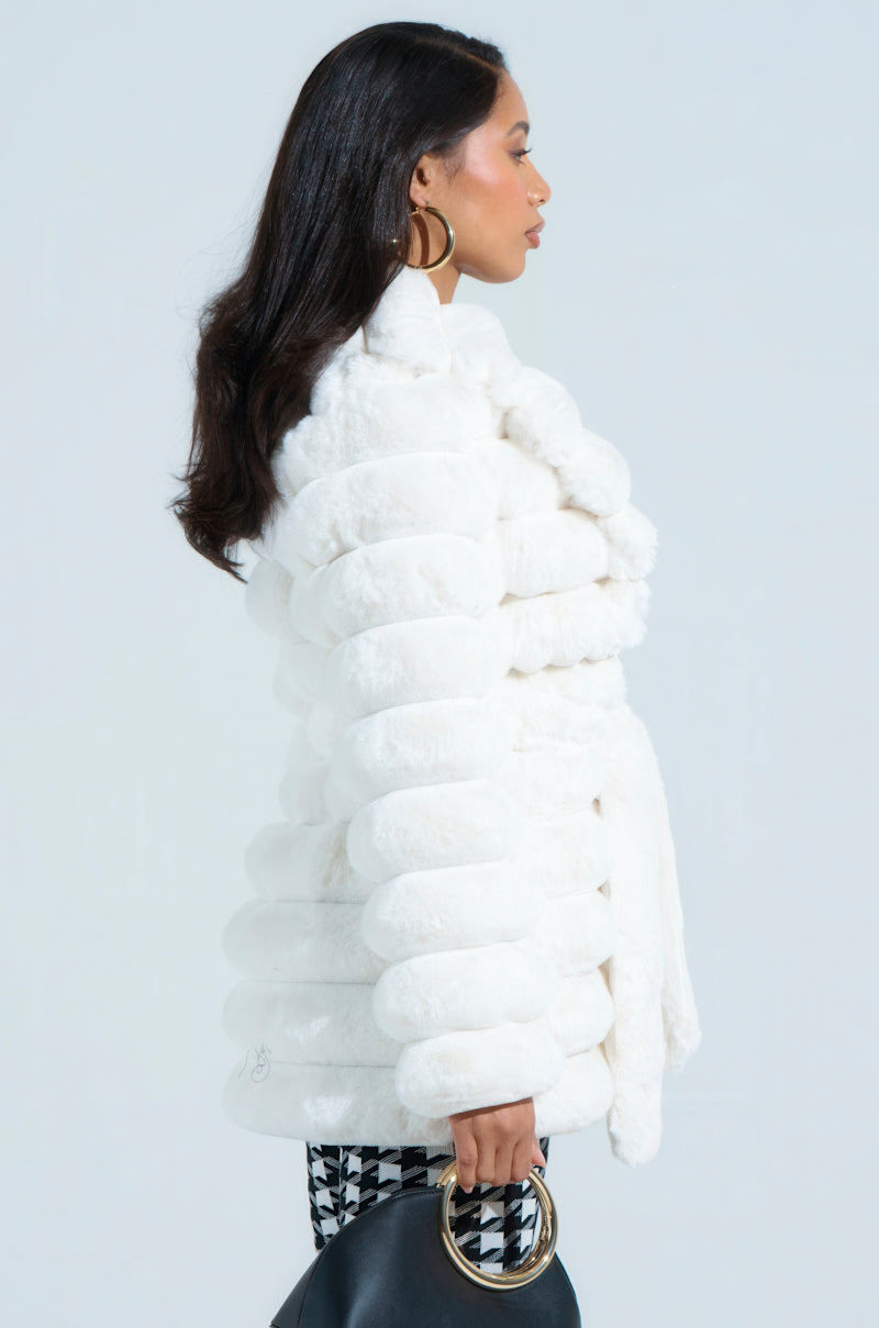 LANA POPCORN FAUX FUR JACKET