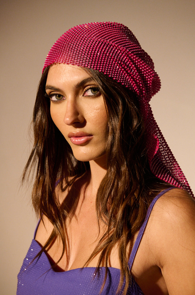 PRETTY IN PINK RHINESTONE HAIR NET