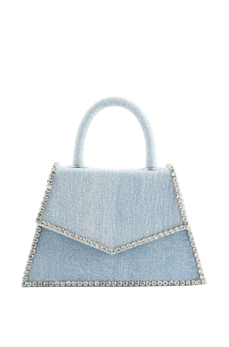 RICH RICH EMBELLISHED DENIM BAG