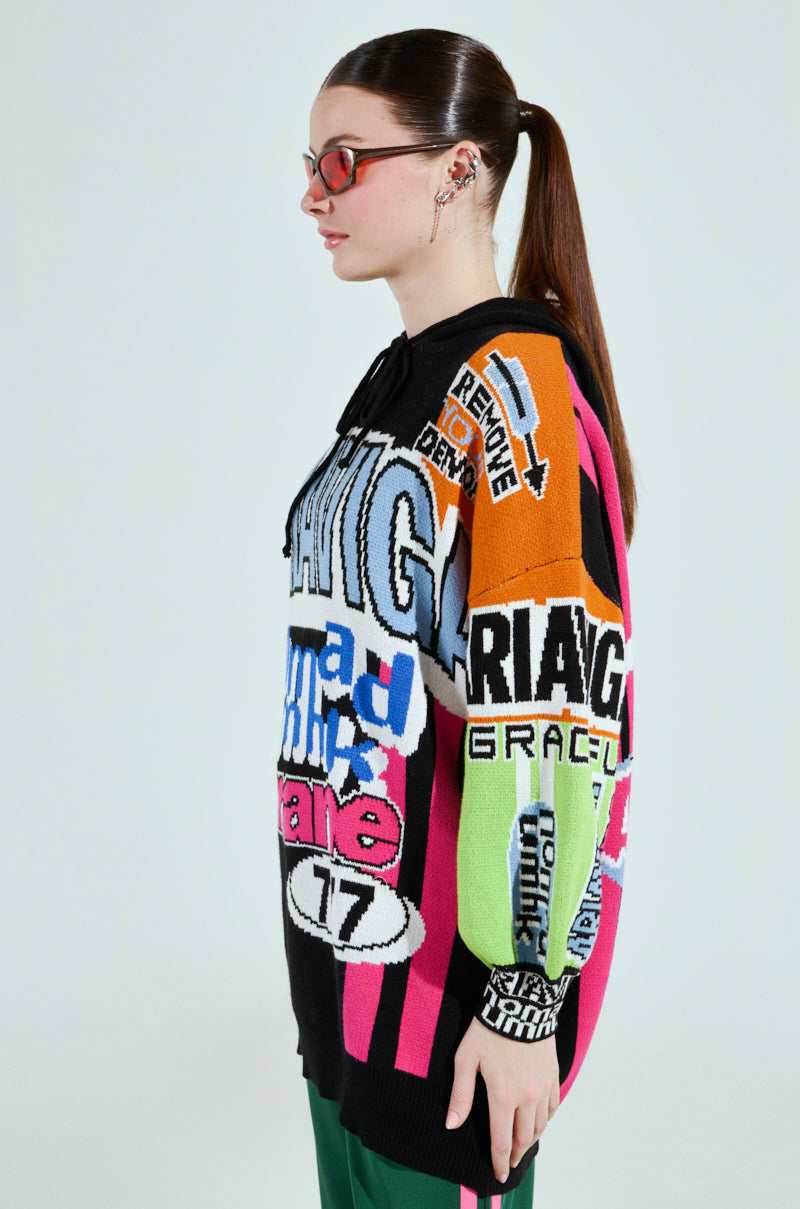 JOYRIDE GRAPHIC HOODED SWEATER