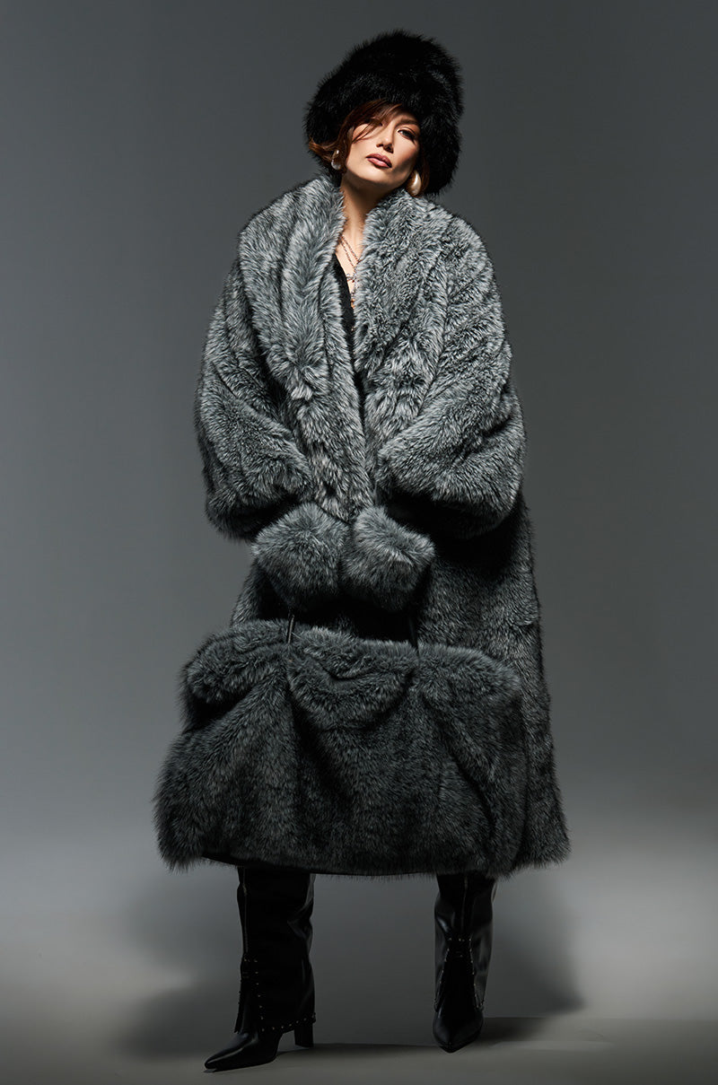 TSUNAMI FAUX FUR TRENCH