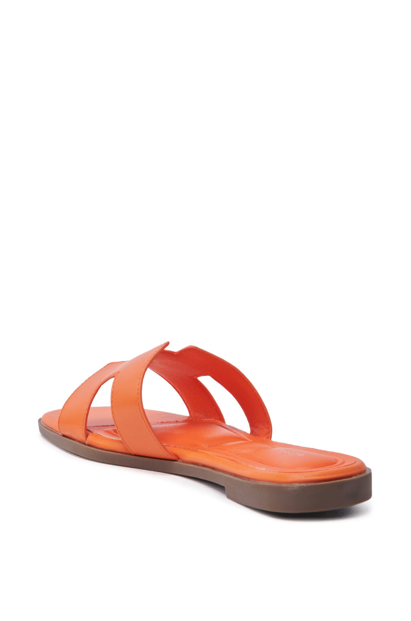 AKIRA HOWDY ORANGE SLIP ON SANDAL