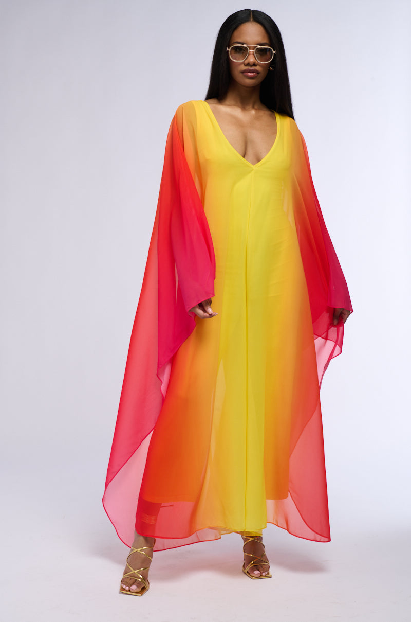 SUNSET OMBRE CHIFFON JUMPSUIT