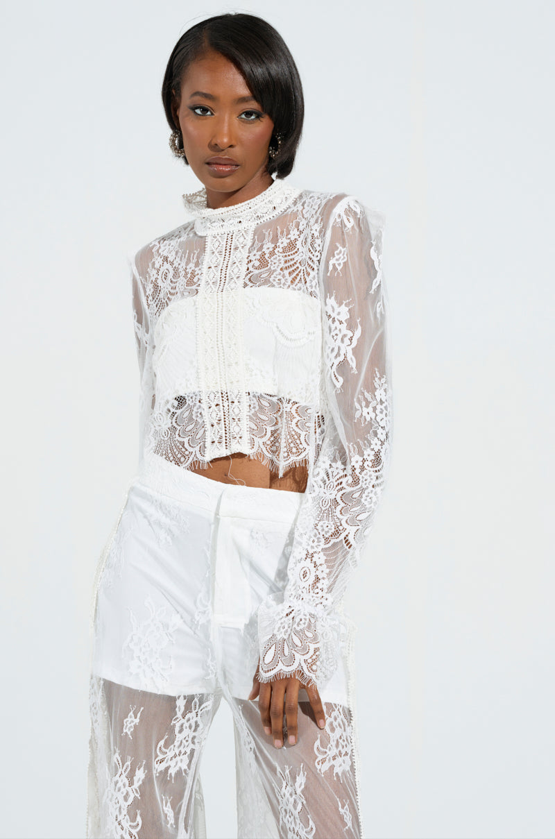 MISS ME YET LACE BLOUSE