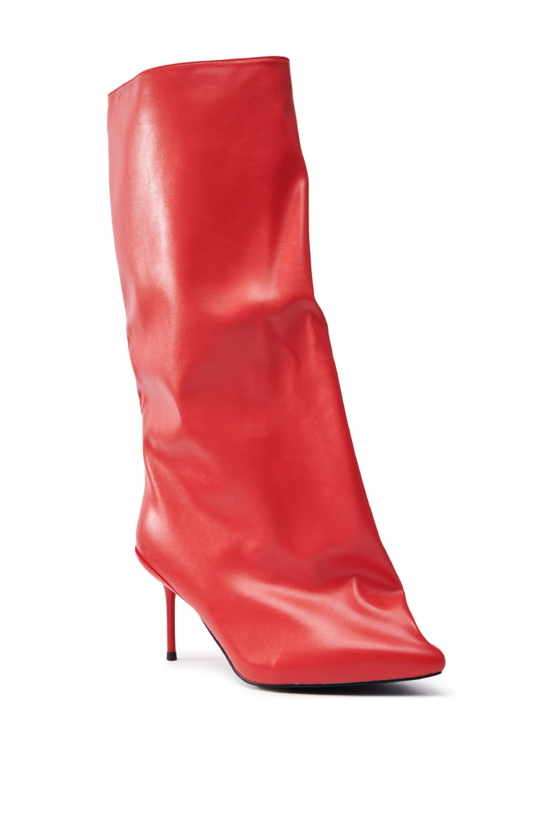 AZALEA WANG COUTURE CRAZY RED BOOT