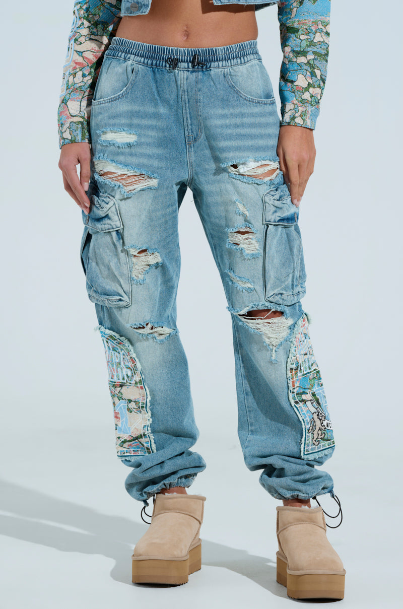 OUT OF THIS WORLD DENIM JOGGER