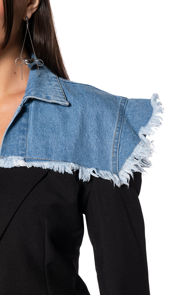 BACK TO SCHOOL DENIM BLAZER