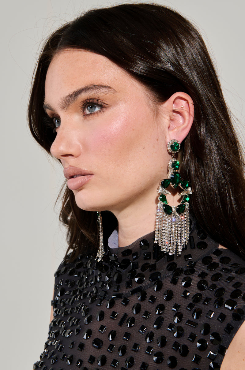 EMERALD DREAMS STATEMENT EARRING