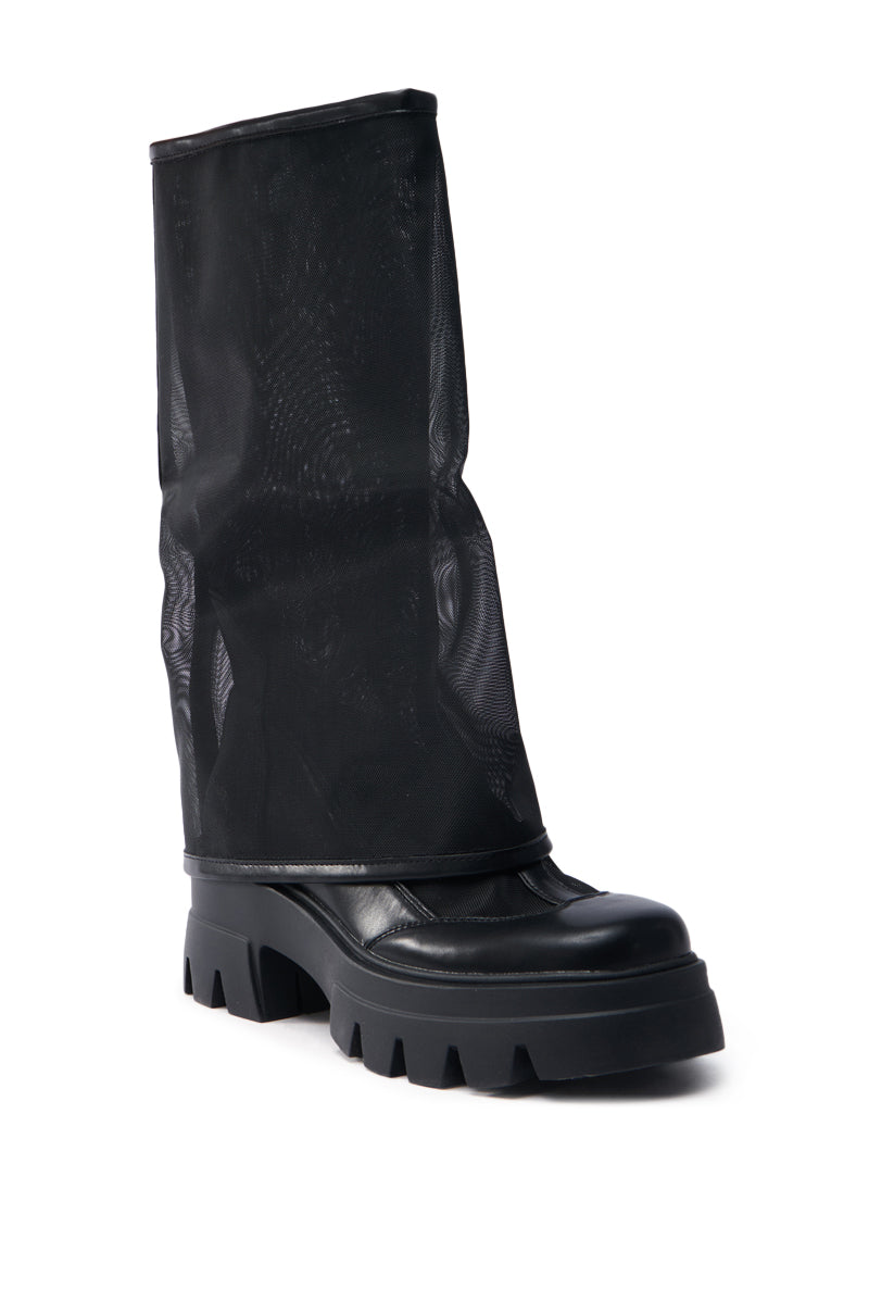 AZALEA WANG BAYE BLACK MESH BOOT