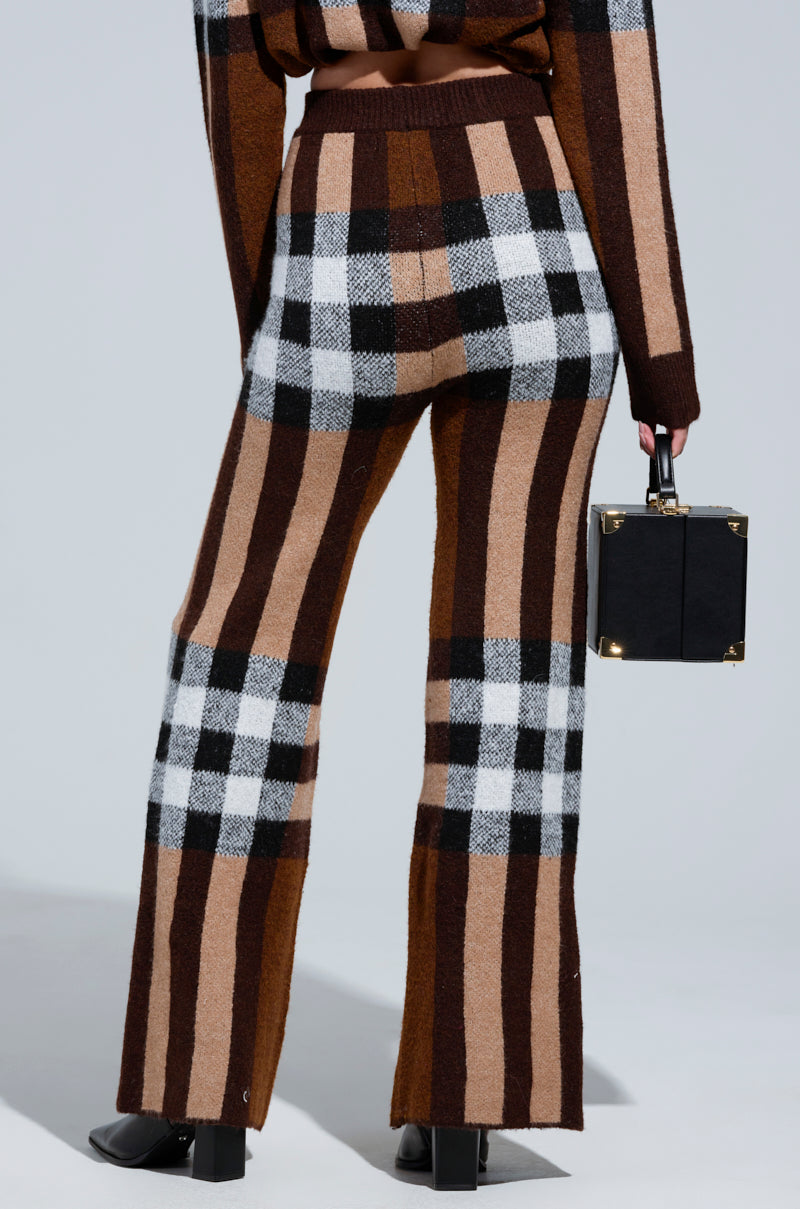 ELISE PLAID KNIT PANT