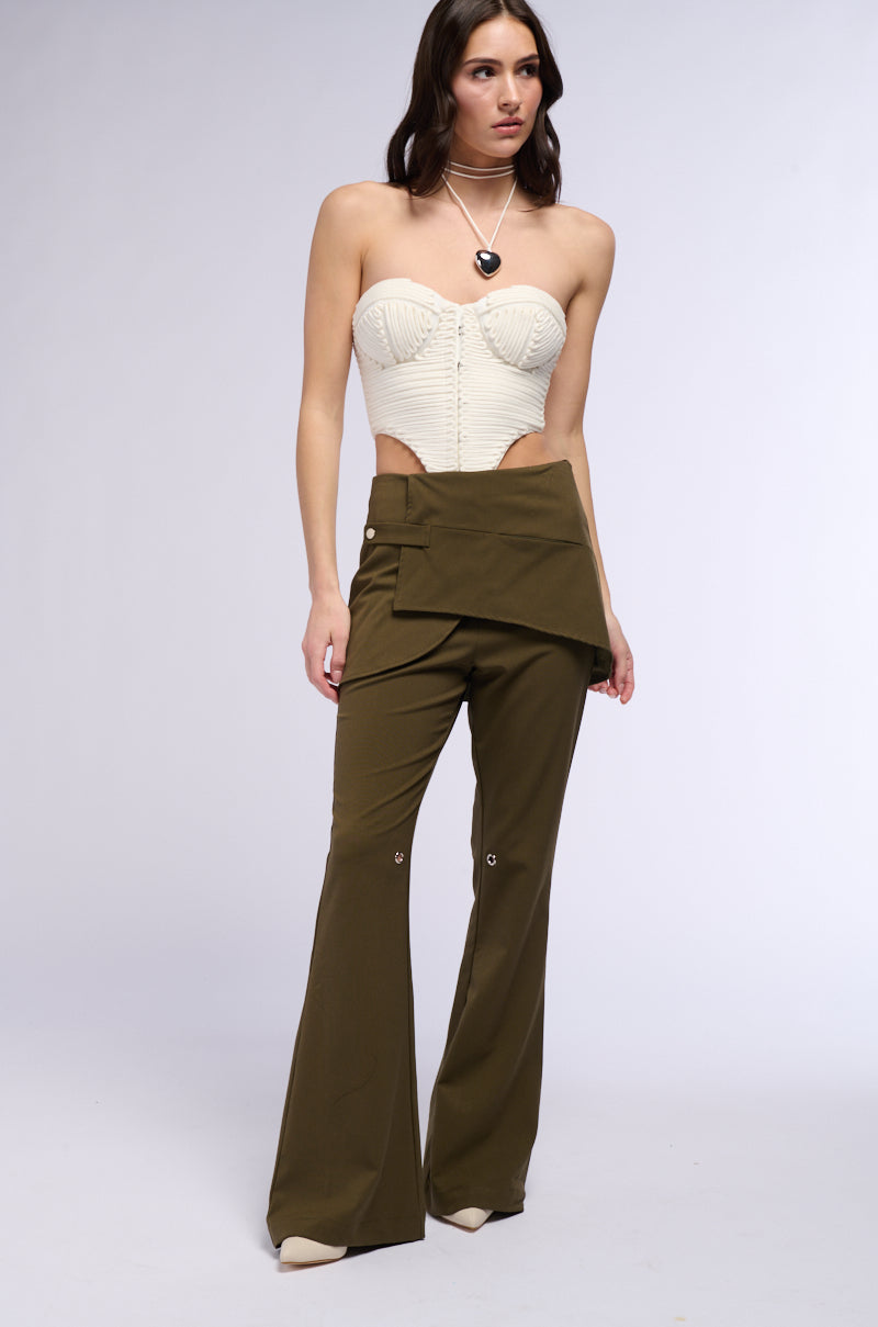 SURF THE WAVE WOVEN CORSET TOP