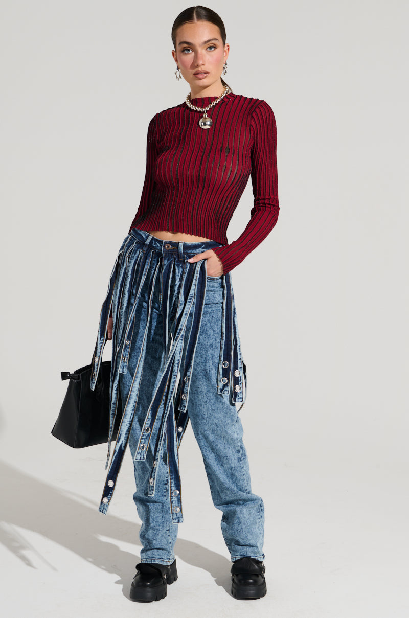 NEVER TOO LATE DENIM PANT