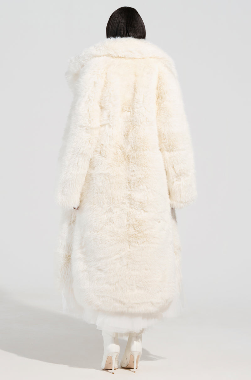 BCARDI LONG LUXE FAUX FUR TRENCH