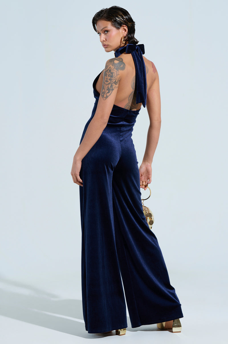 SPARKS FLYING VELVET JUMPSUIT