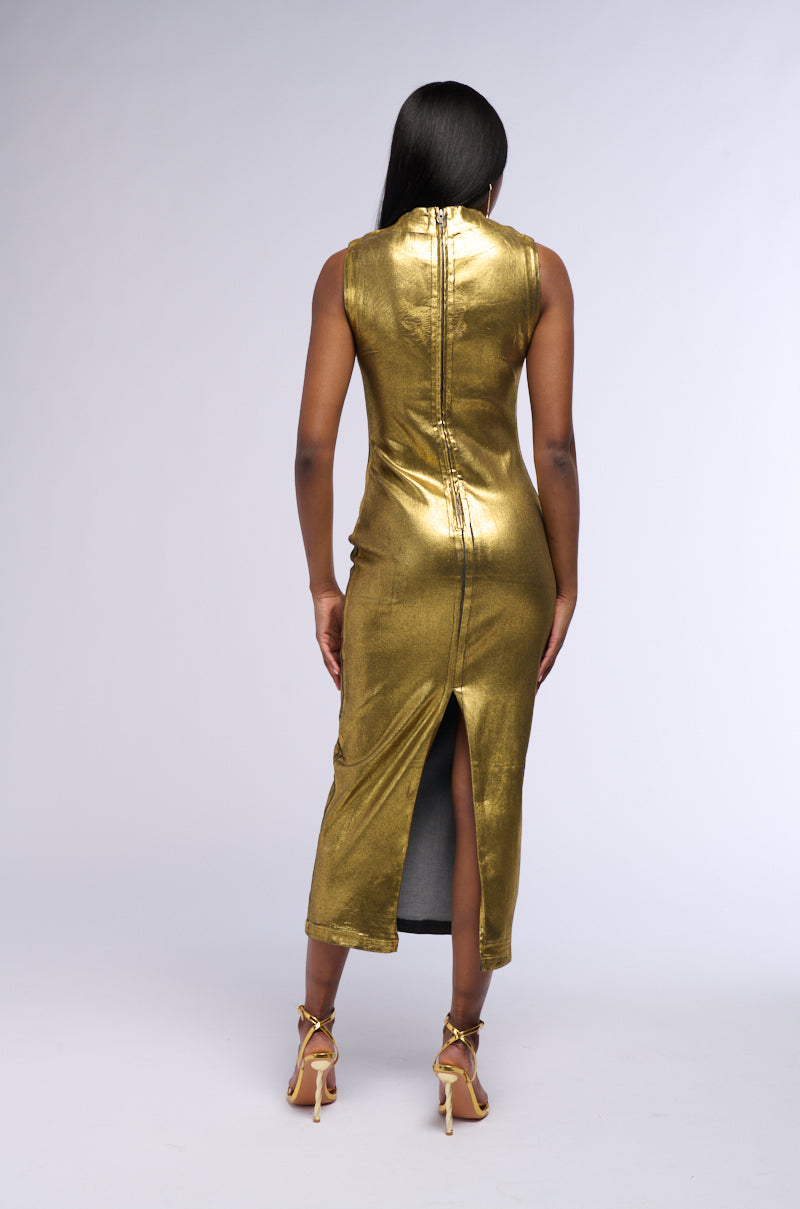 MADE IN METALLICS MAXI DRESS