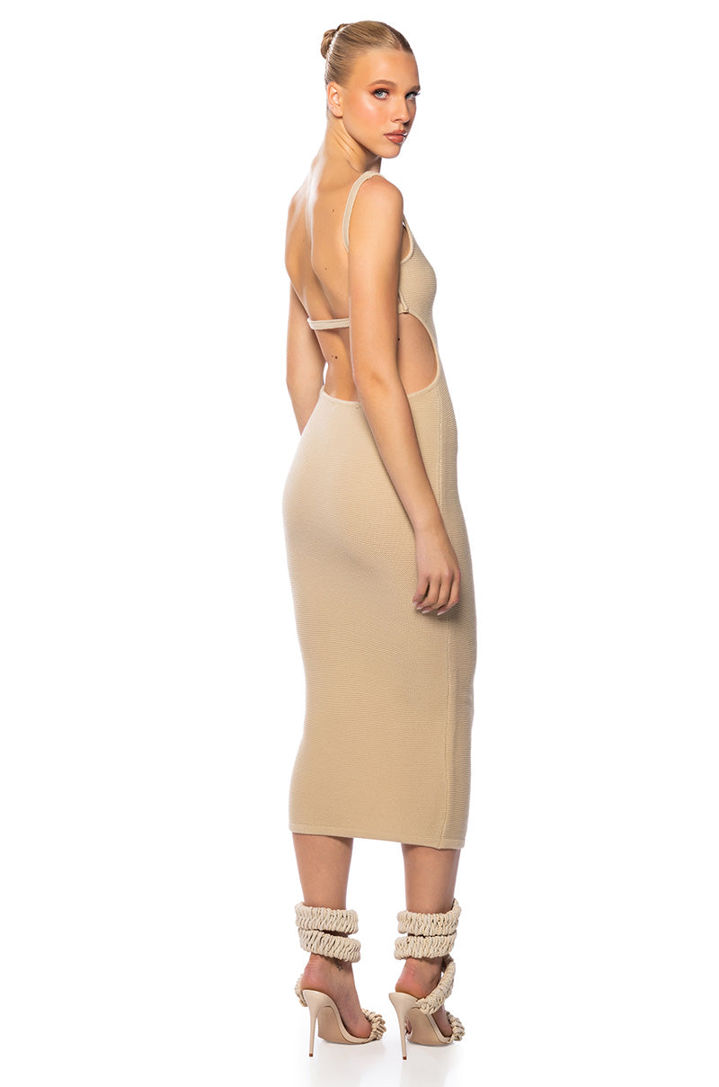 DAINA OPEN BACK MIDI DRESS