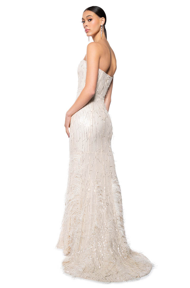 STUNNER EMBELLISHED MAXI DRESS