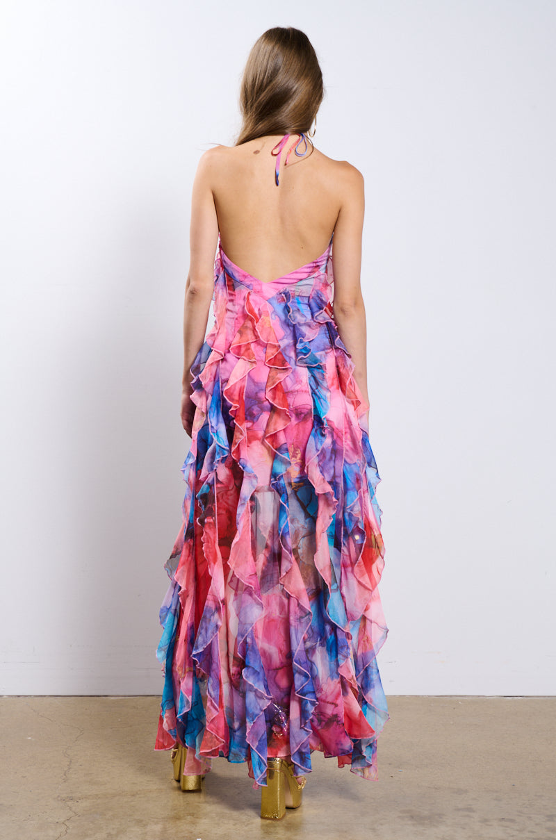 HARPER RUFFLE MAXI DRESS