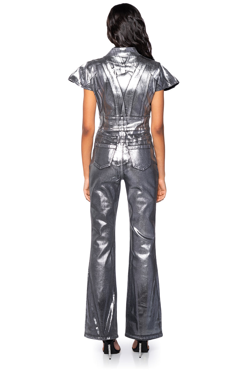 SHE'S ALL THAT METALLIC JUMPSUIT