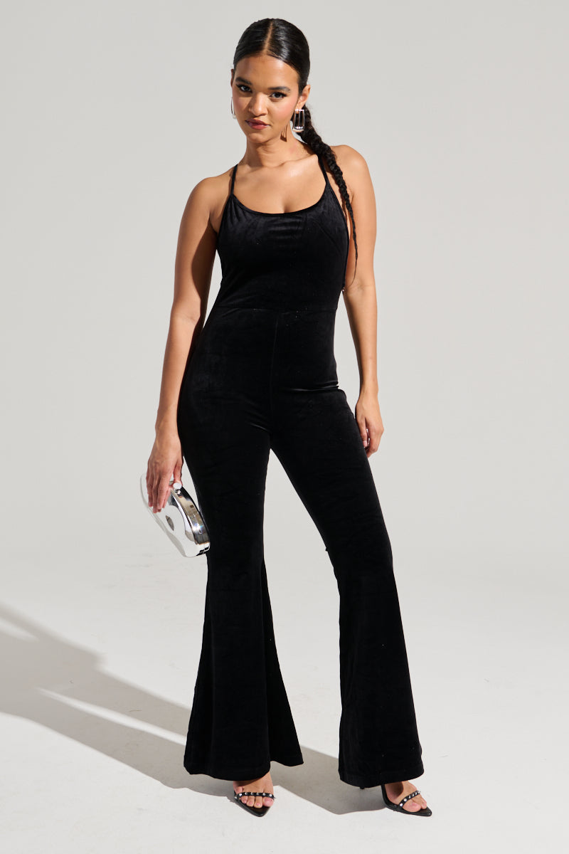 HEY GIRL HEY VELVET JUMPSUIT