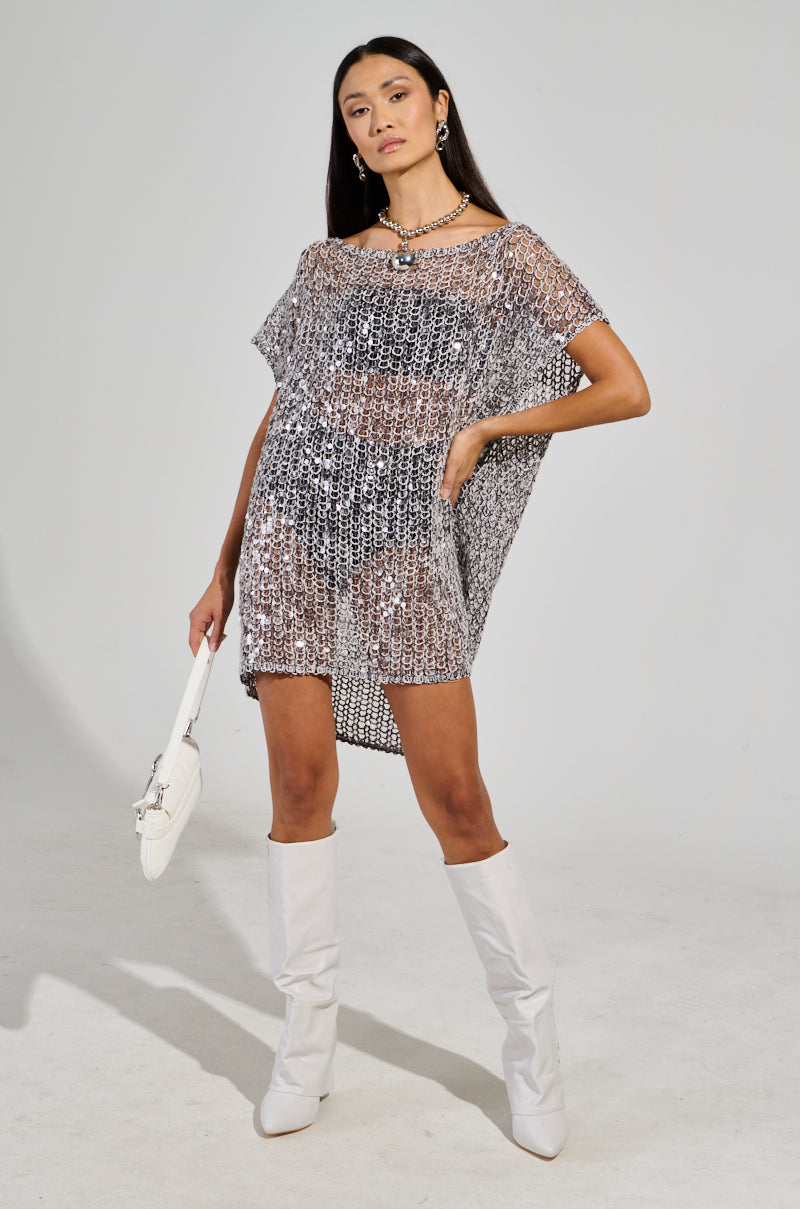 SHE SELLS SEASHELLS KNIT MINI DRESS