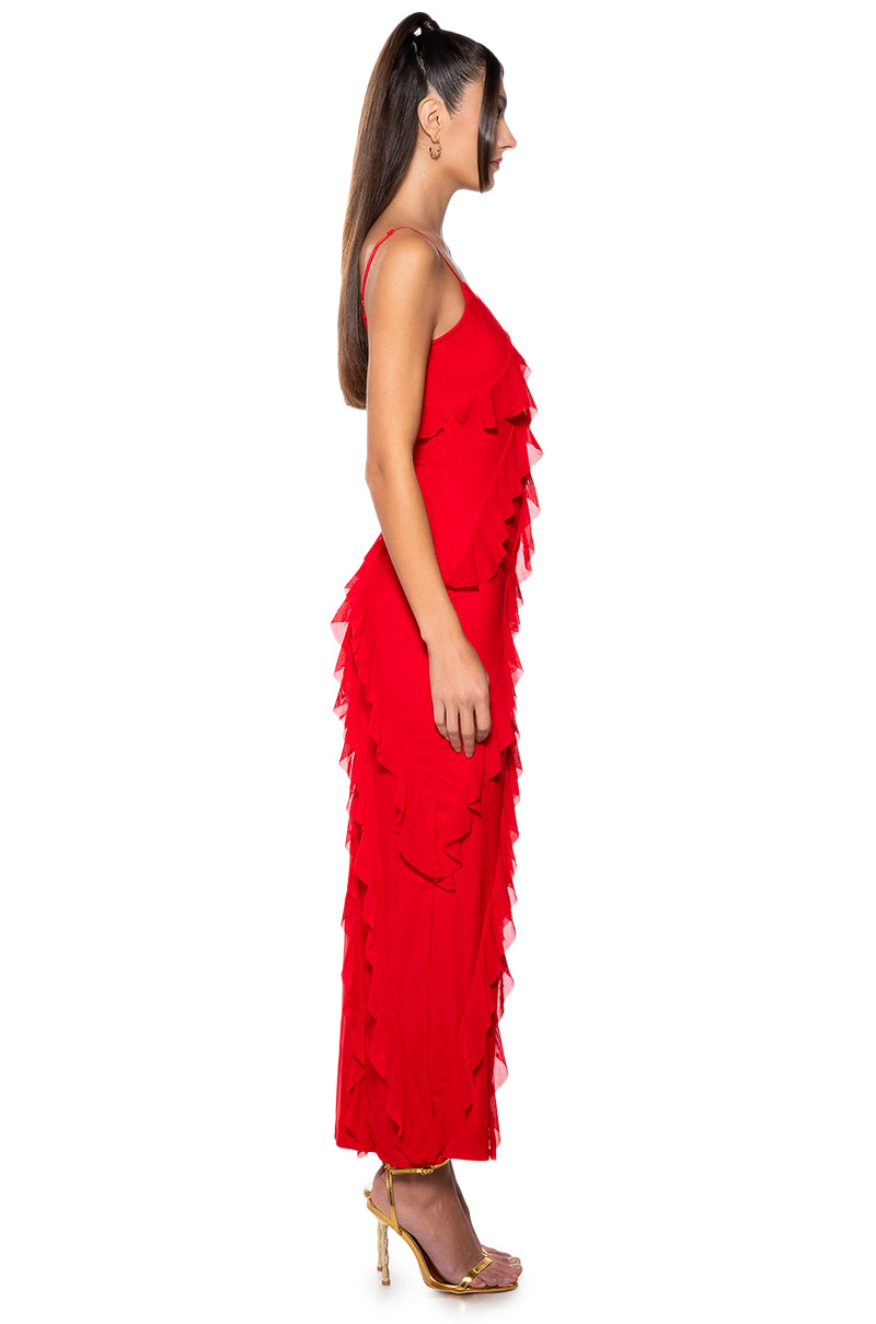 DREAM GIRL RUFFLE MAXI DRESS