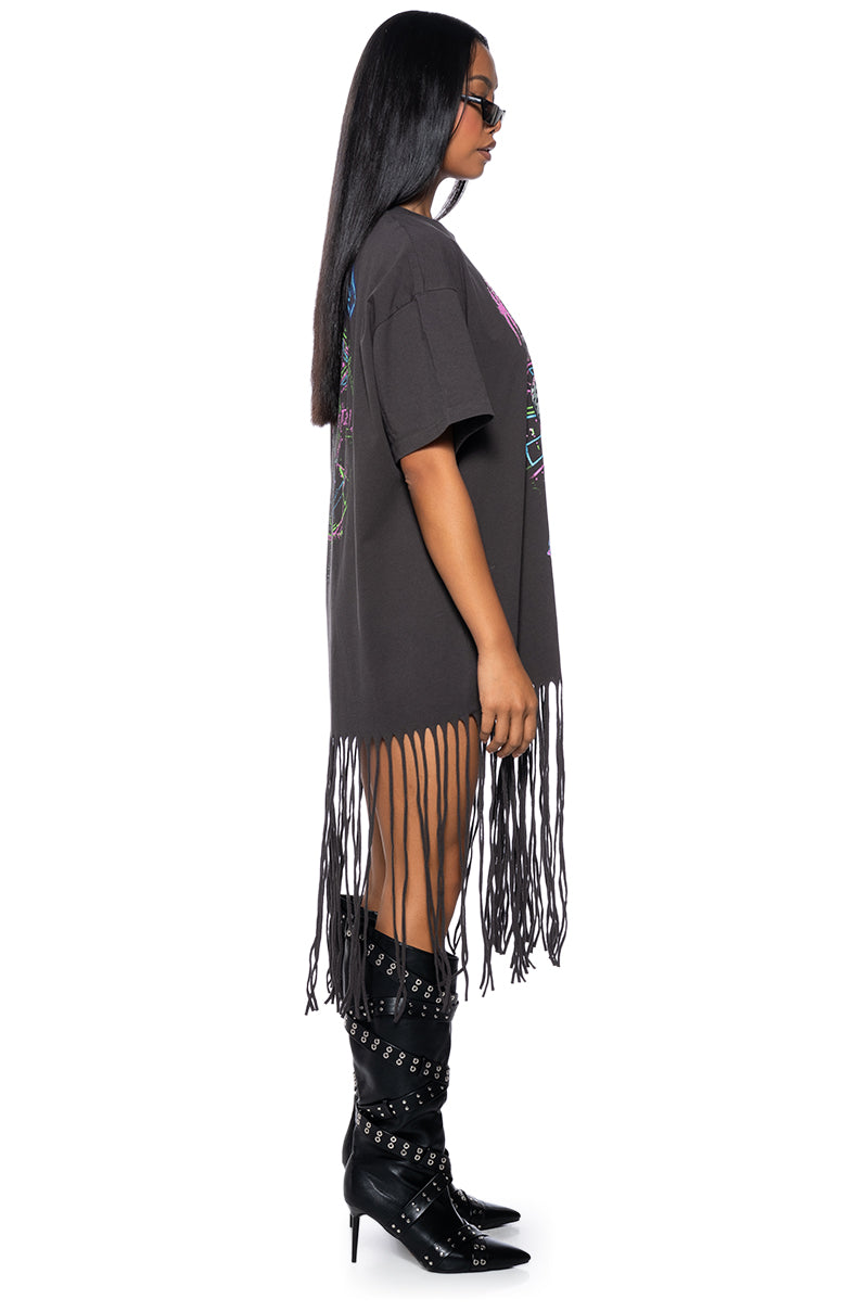 DEF LEPPARD OVERSIZED SHIRT DRESS