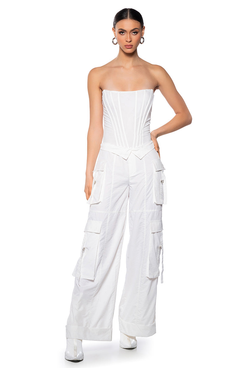 LOVE IT OR LEAVE IT WIDE LEG JUMPSUIT