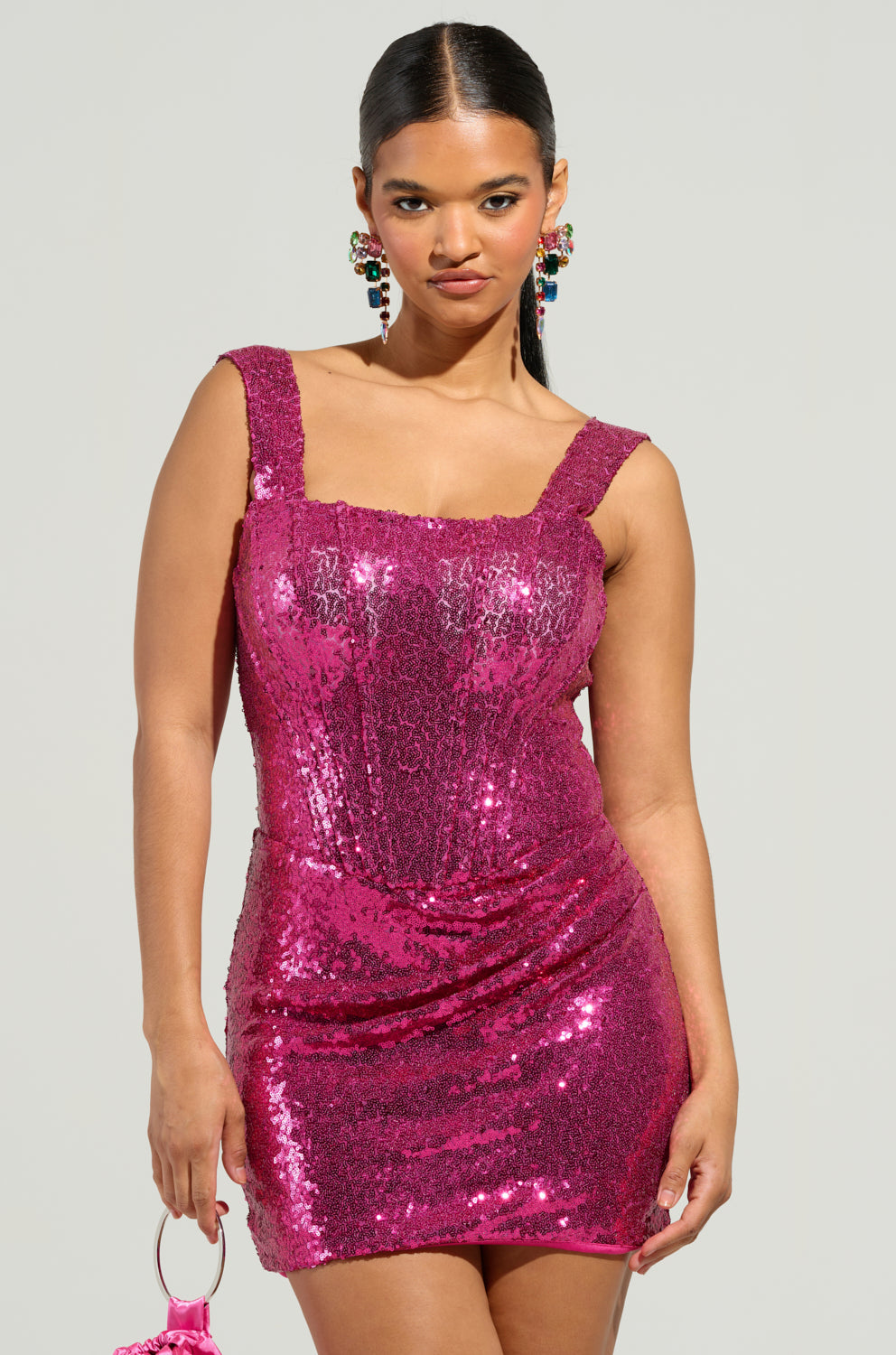 DANCE ALL NIGHT SEQUIN CORSET MINI DRESS