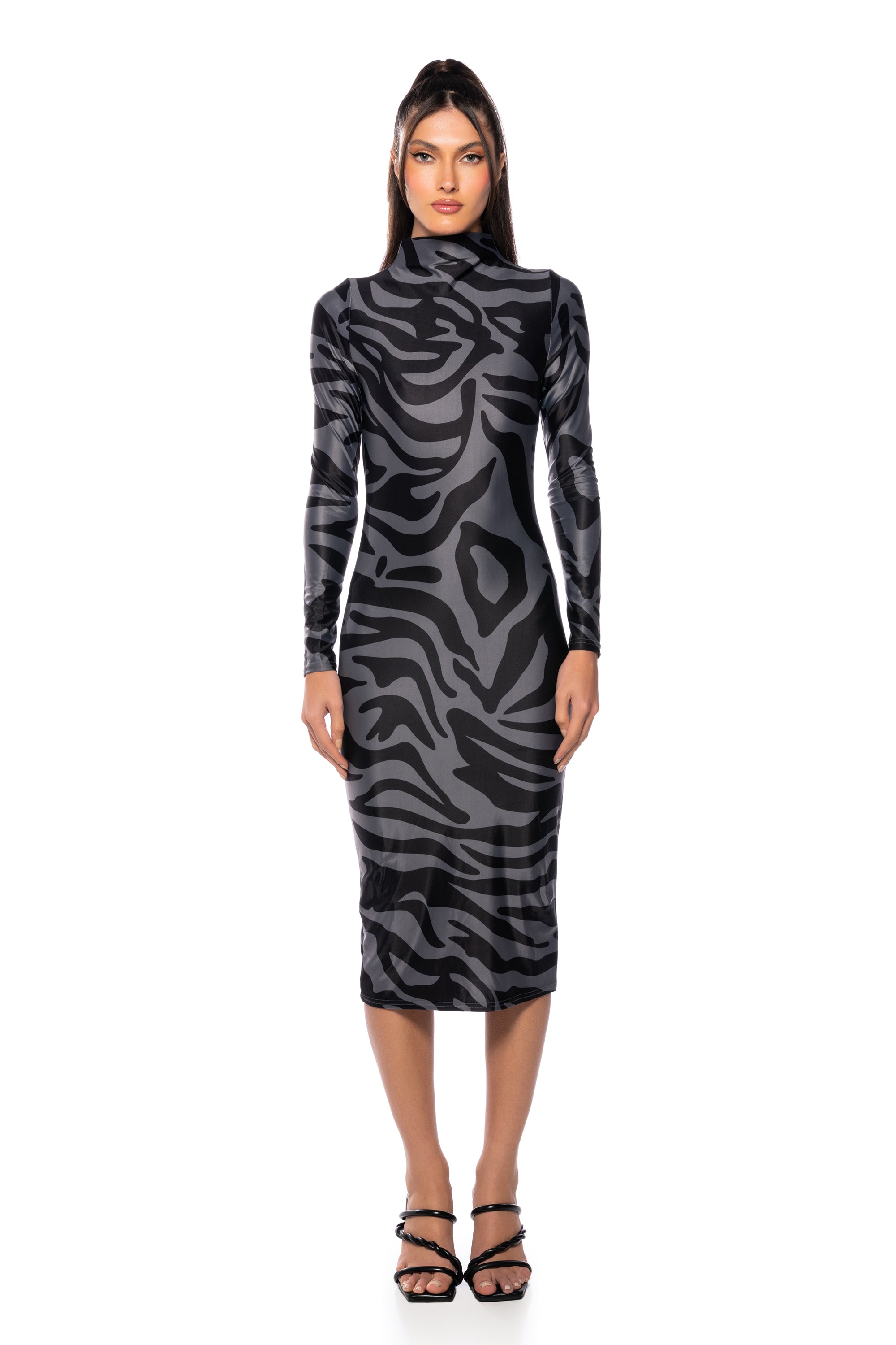 WILD NIGHTS EVERY NIGHT PRINTED MIDI DRESS