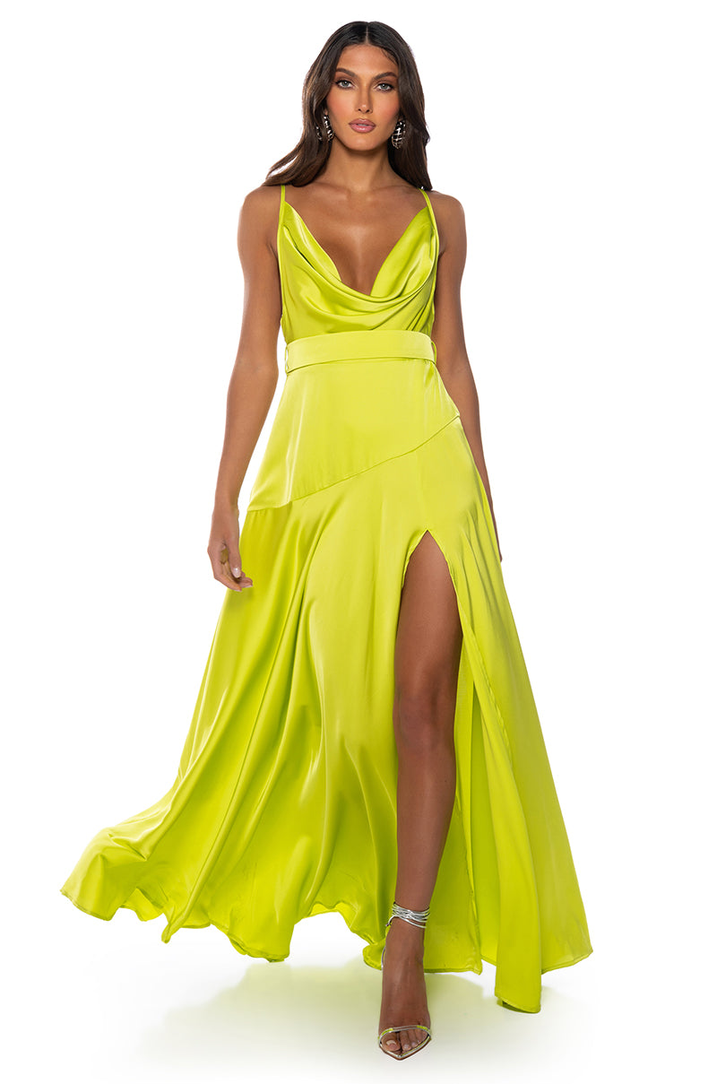 CASSIDEE COWL NECK MAXI DRESS