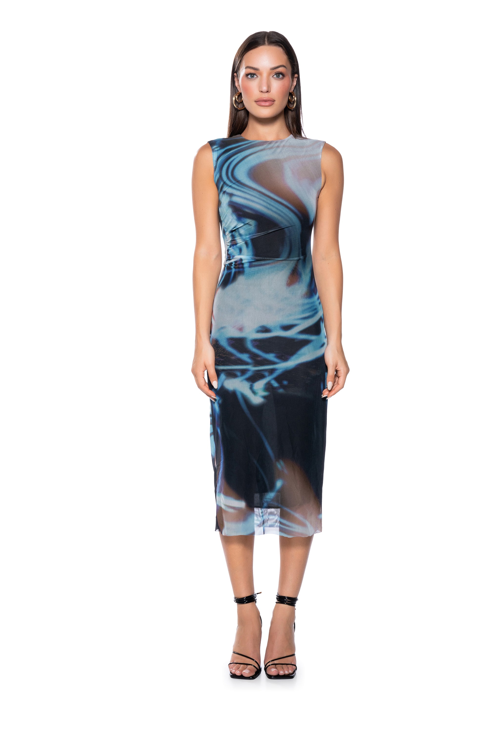 PISCES MESH MIDI DRESS