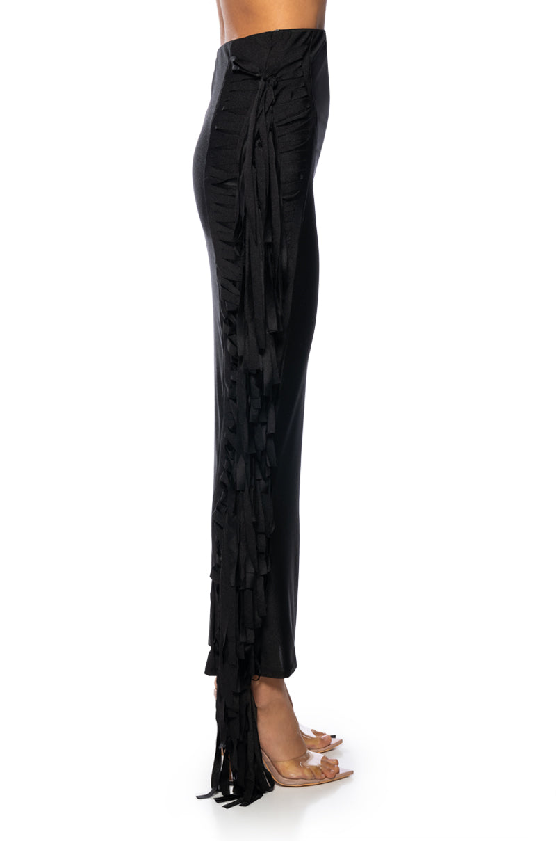 FRINGE ME OUT TUBE TOP MIDI DRESS