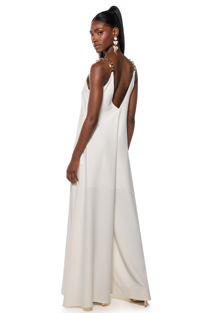 SICILY OVERSIZED SLEEVELESS JUMPSUIT IN WHITE