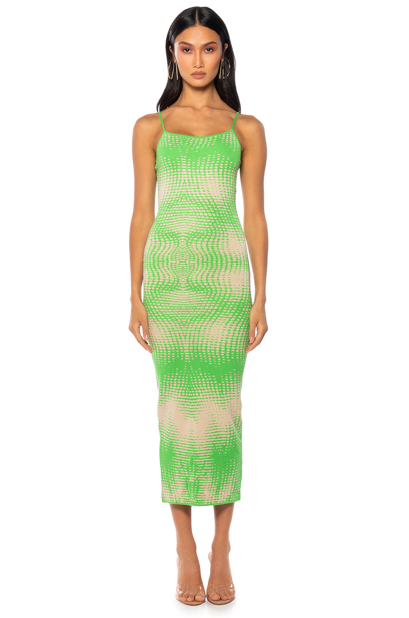 APHRODITE STRAPPY BODYCON MIDI DRESS