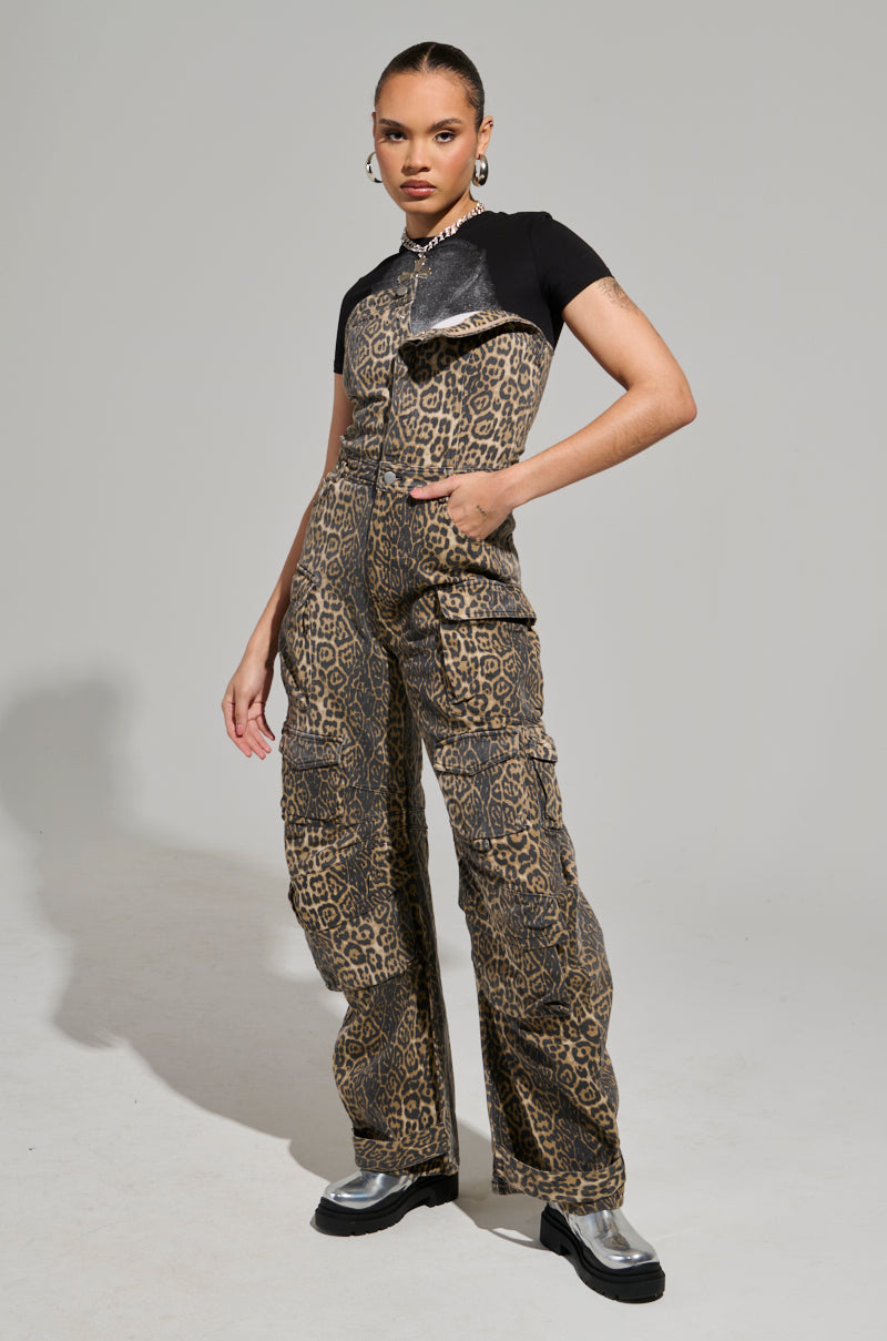 FIERCE ENERGY ONLY LEOPARD JUMPSUIT