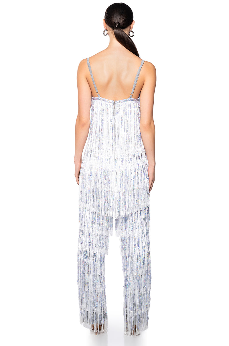 STAR OF THE SHOW FRINGE JUMPSUIT