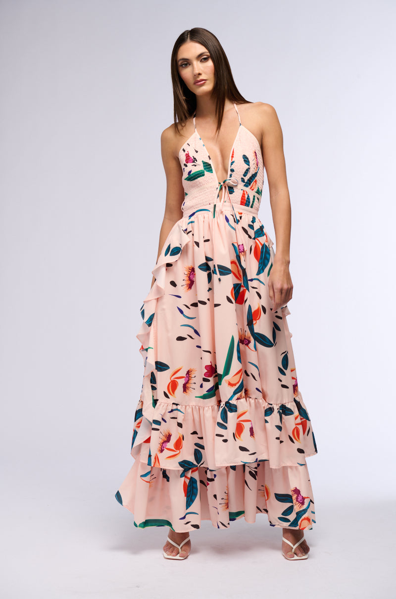 PARADISE FLORAL MAXI DRESS