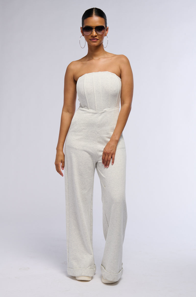 SHE'S SO CHIC FRENCH TERRY JUMPSUIT