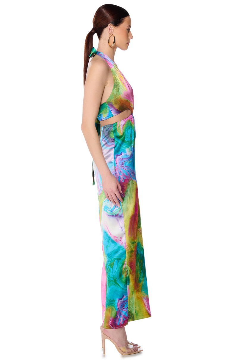 FREE SPIRIT SATIN MAXI DRESS