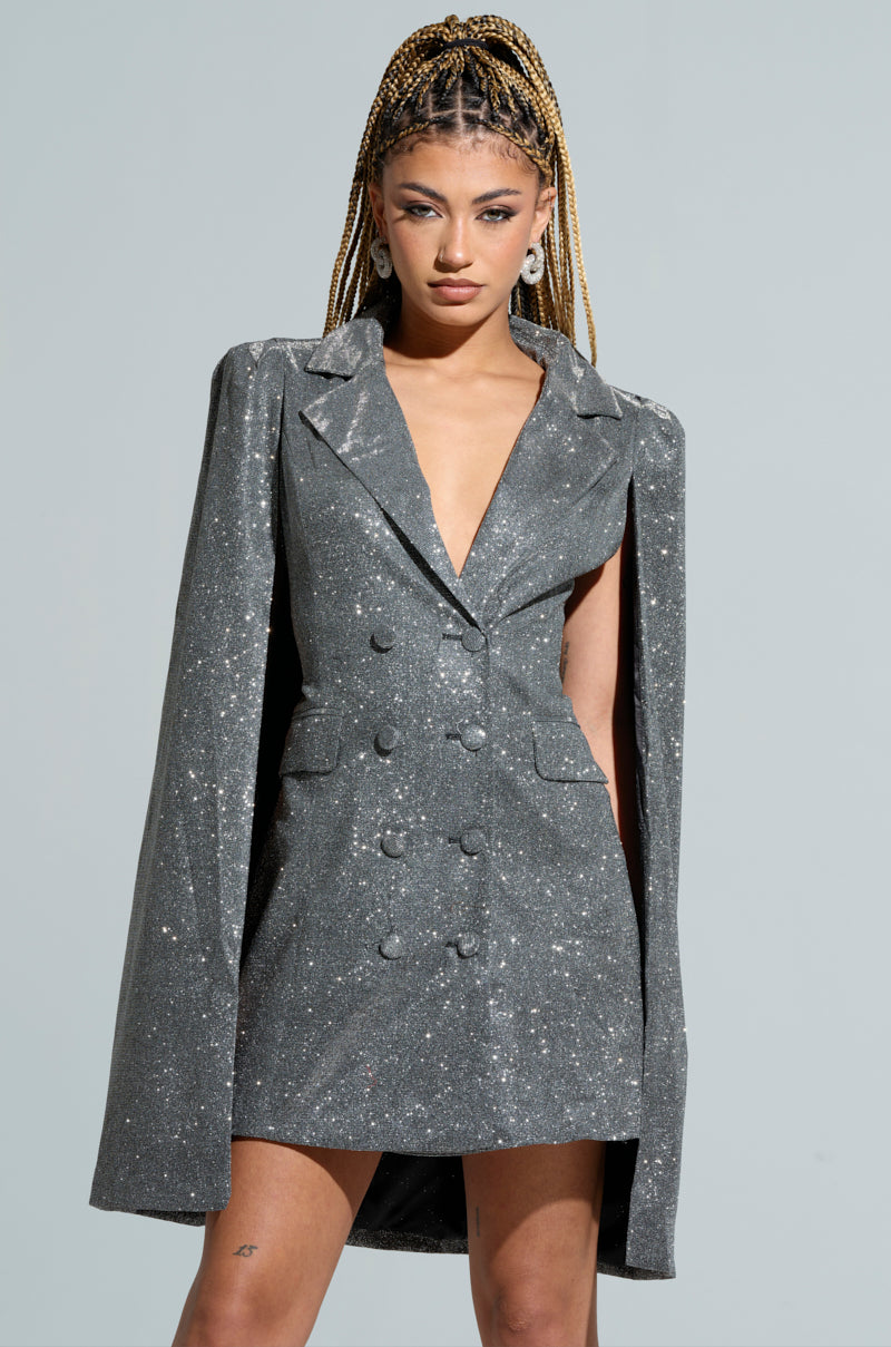 ALL ABOUT ME SPACESHINE BLAZER DRESS