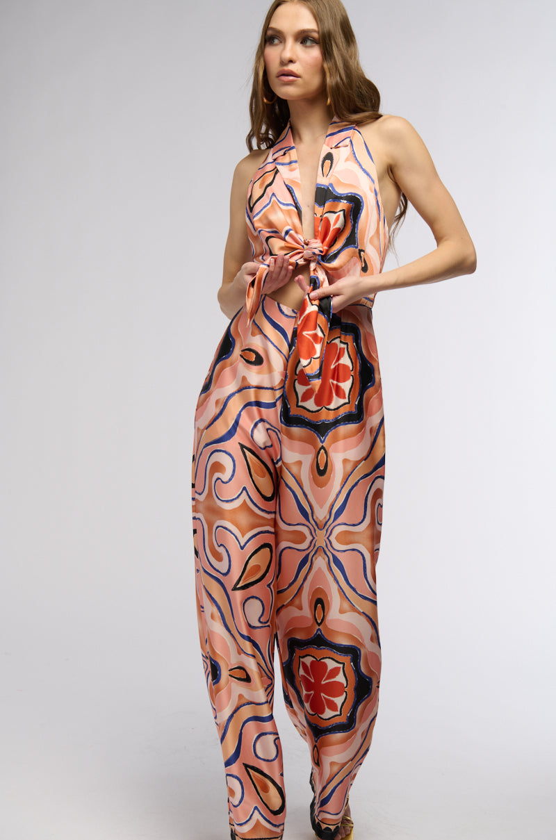 YOU BETTER BELIZE IT PRINTED JUMPSUIT