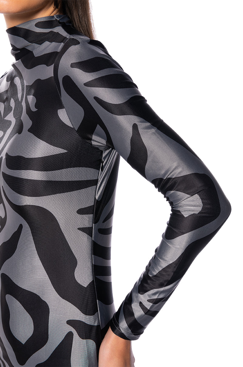 WILD NIGHTS EVERY NIGHT PRINTED MIDI DRESS