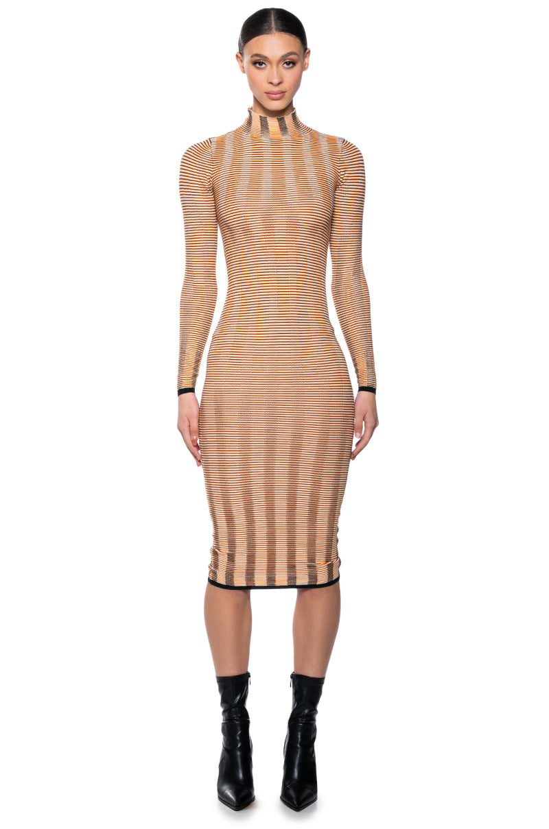 TURNING HEADS KNIT MIDI DRESS