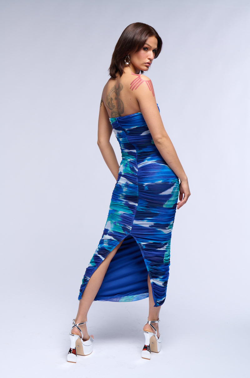 CITY SHOW RUCHED MAXI DRESS