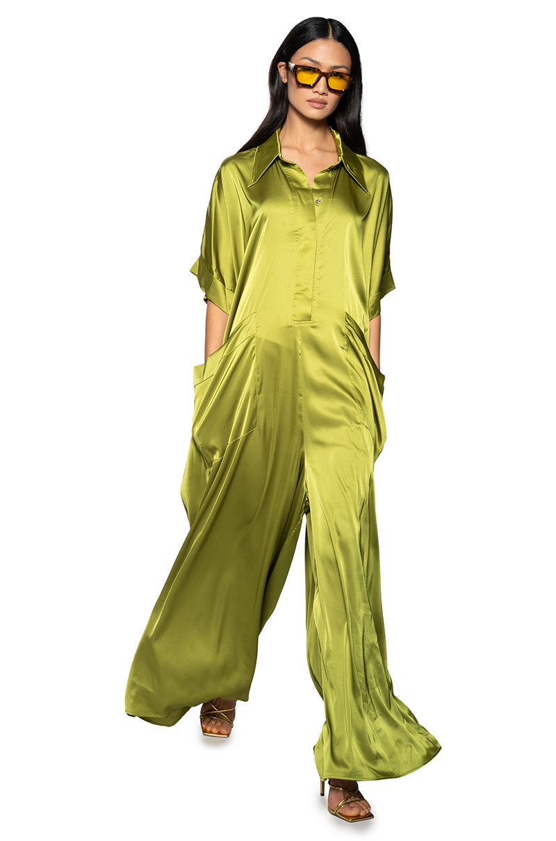SHE'S RICH OVERSIZED SATIN JUMPSUIT
