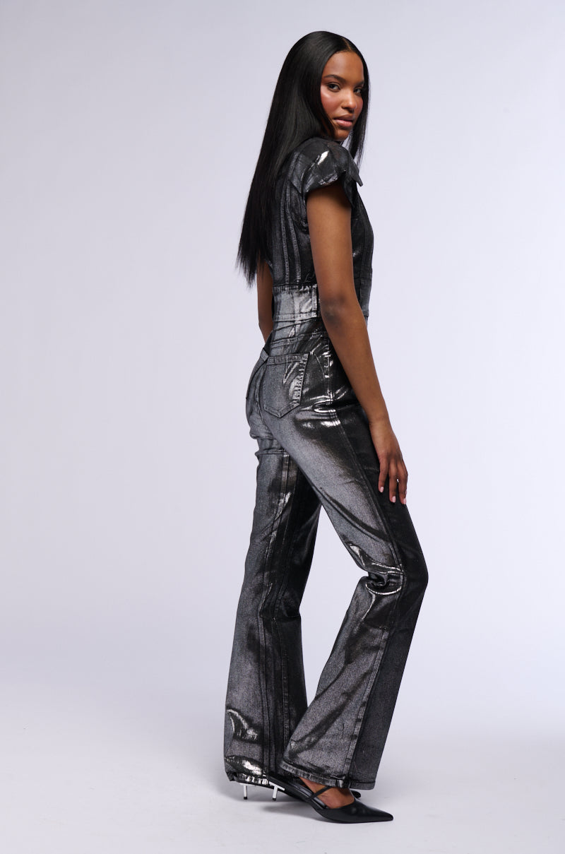 SHE'S ALL THAT METALLIC JUMPSUIT