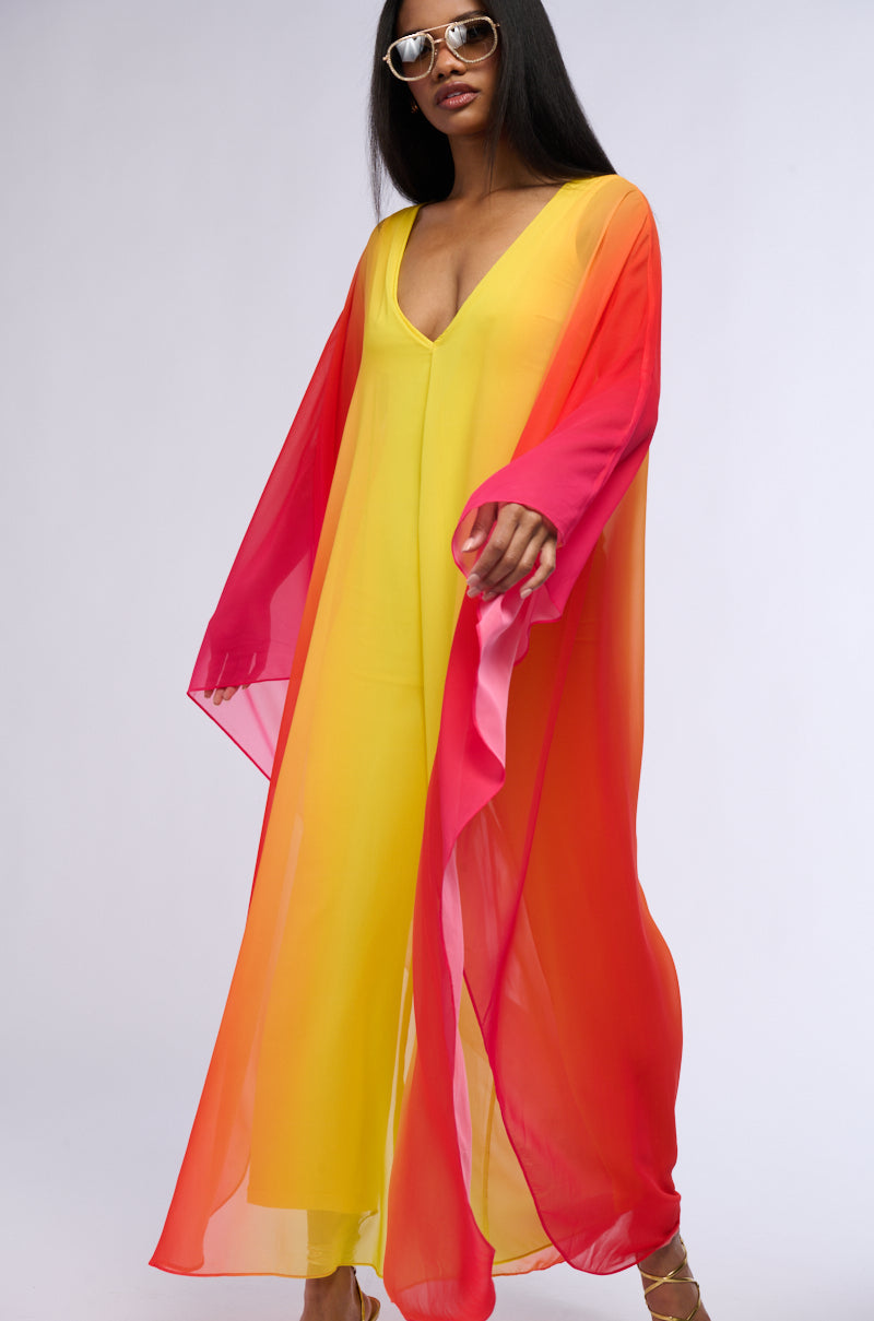 SUNSET OMBRE CHIFFON JUMPSUIT