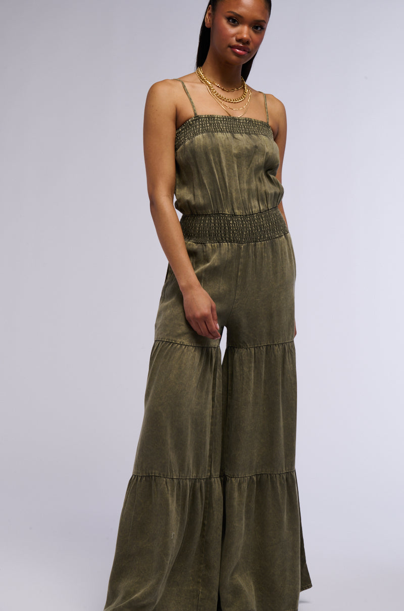 AMIRI WASHED WIDE LEG JUMPSUIT