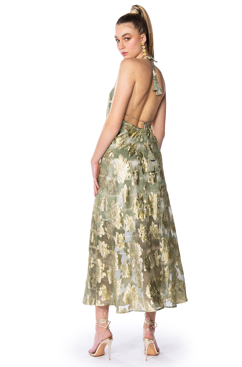 HIT THE SEA HALTER MAXI DRESS